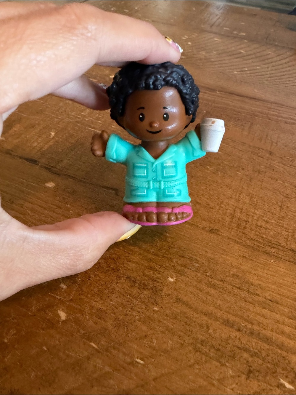 Fisher Price Little People mom with coffee as is